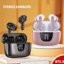 For iPhone 17/16/15 Pro Max Bluetooth Headset Stereo In-Ear Earbud Headphone Mic