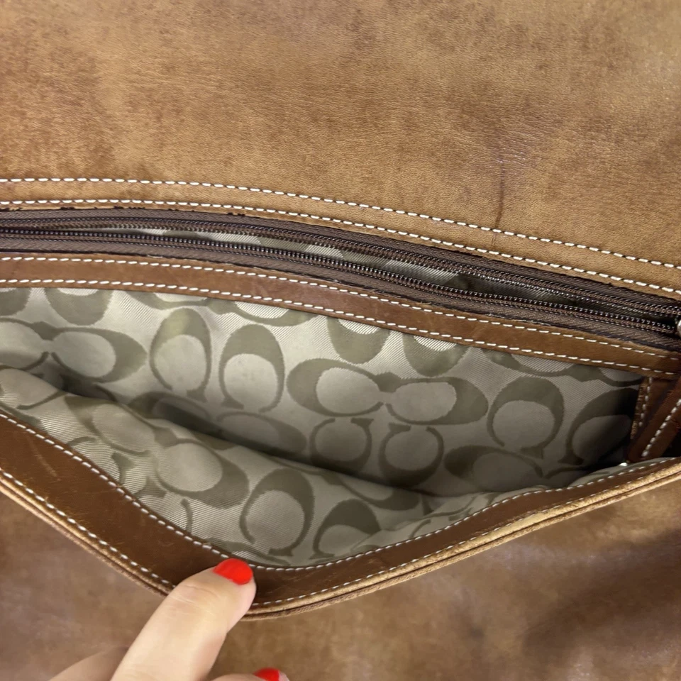 Bolso Maletín Mensajero Coach Vintage Cuero Marrón Lexington Años 90 Retro Bolso de Trabajo Foto 4 de 4