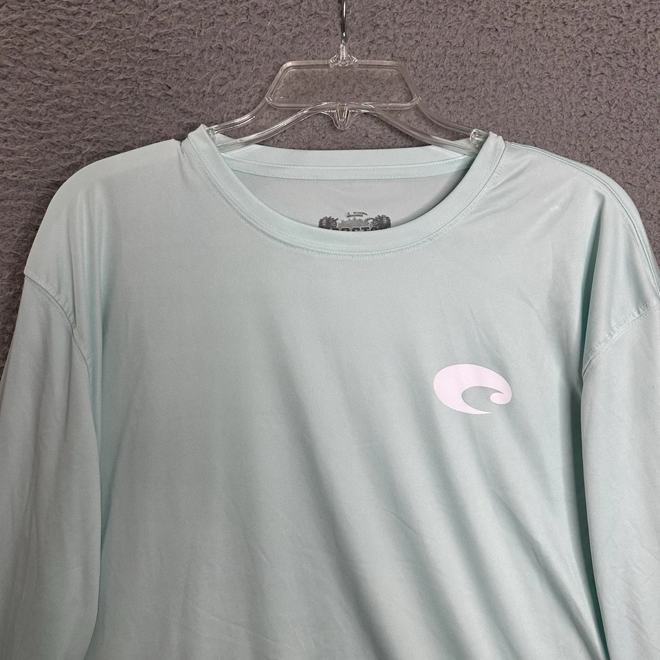 Camisa Costa Manga Larga Para Hombre XL Verde Menta Regular Poliéster Activo Ajuste Regular Foto 3 de 4