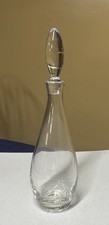 Clear Glass Decanter with Glass stopper 12.5&rdquo; tall