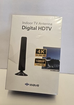 New Sealed Wave Max Indoor TV Antenna 4K Ultra HD Signal Booster Digital HDTV 