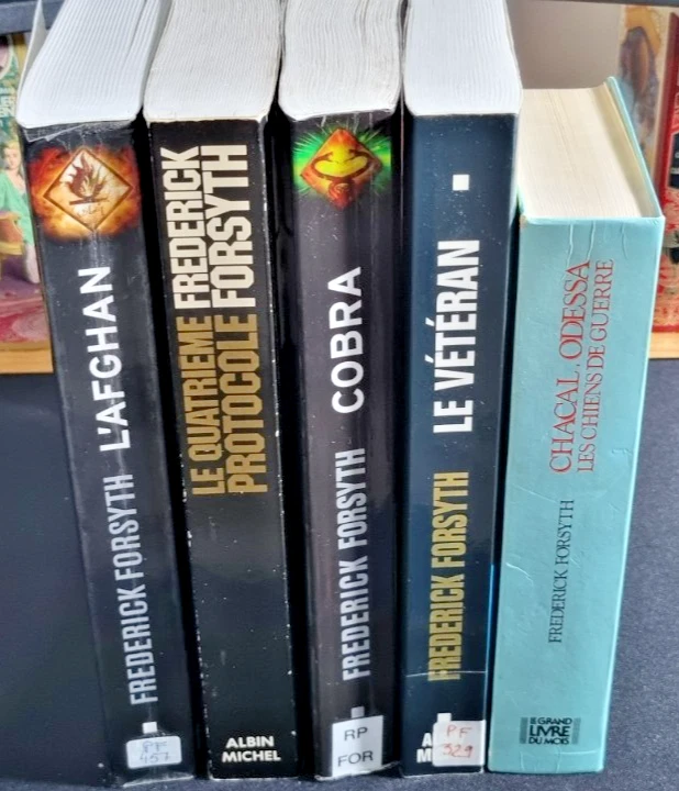 5 Livres Policiers Frederick Forsyth Première éditions Françaises Grand format - Photo 2/4