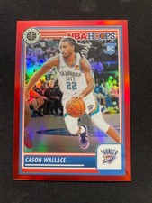 2023-24 Panini NBA Hoops Premium Stock Cason Wallace RC #76 Red #/275