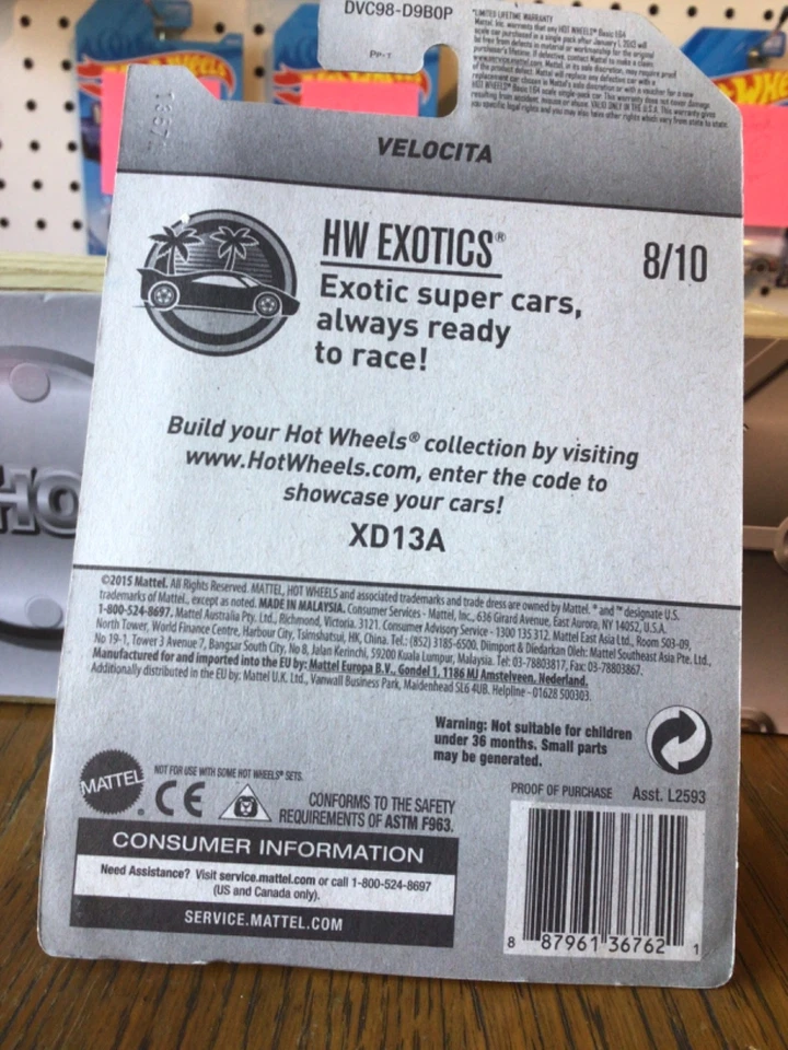 Hot Wheels Super Treasure Hunt Velocita 2017 sellado de fábrica Bad Corners Foto 2 de 3