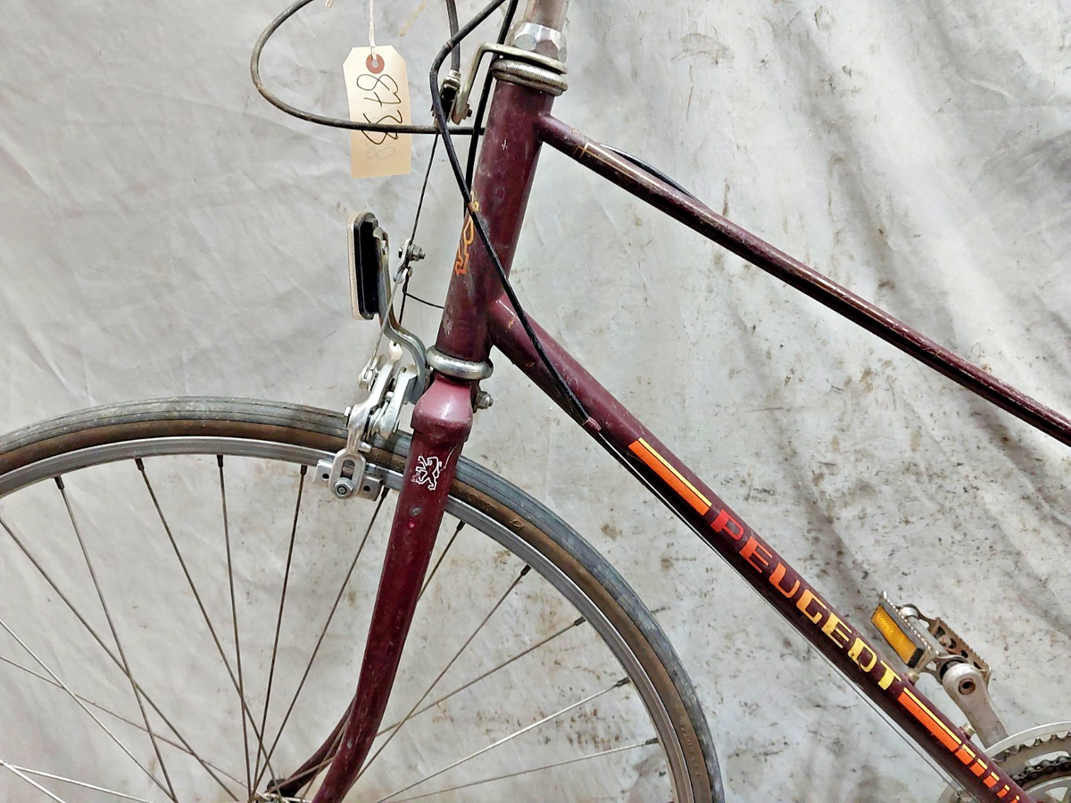 ビンテージ　PEUGEOT 赤 三輪車 Vintage Peugeot Carbolite 103 Road Bike 57cm Frame Sachs Huret