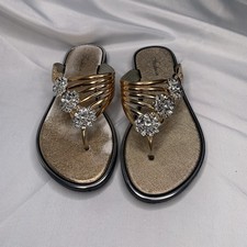 Women Flip Flop Slippers Slides Bling Rhinestone Ladies Shoes Casual Summer Gold