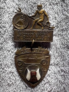 1916 “M O V P E R” Masonic Pinned Medal Enameled Badge Whitehead & Hoag