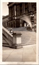 Library of Congress Washington DC USA 1930s B&W Snap Staircase Antique Photo