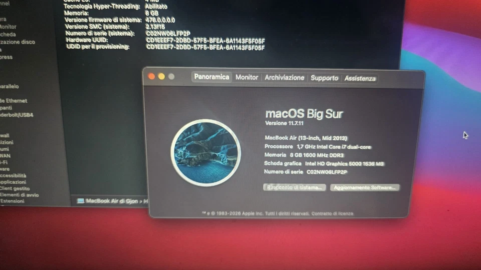 Apple MacBook Air 13" 2013 · i7 · 8GB · 480GB, foto 3 di 4
