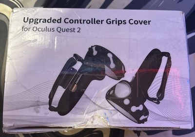 Controller Grips Cover for Oculus Quest 2, White or Black, Includes Straps