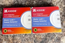 Kidde Smart Detection Water Leak + Freeze Detector 60WLDR-W Lot Of 2 New Sealed