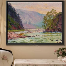 Impressionist Landscape Oil Painting Canvas Print Framed Nature Wall Art Decor