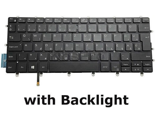 New/Oirg Backlit Hungarian Keyboard for Dell XPS 13 7390 9370 9380 QWERTZ