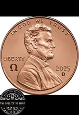 2025~P & D Lincoln Penny Set~1¢ OMEGA Ω Counterstamp~Orders Will Go Out 12/15/25