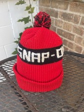 Vintage 1980s Snap On Tools Knit Hat Stocking Cap Pom Pom Winter Vintage 1980s Snap On Tools Knit Hat Stocking Cap Pom Pom Winter