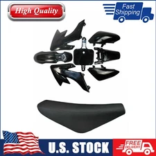 Black Body Kit Plastic Fairing Set With Tall Seat For CRF50 XR50 Dirt Pit Bike
