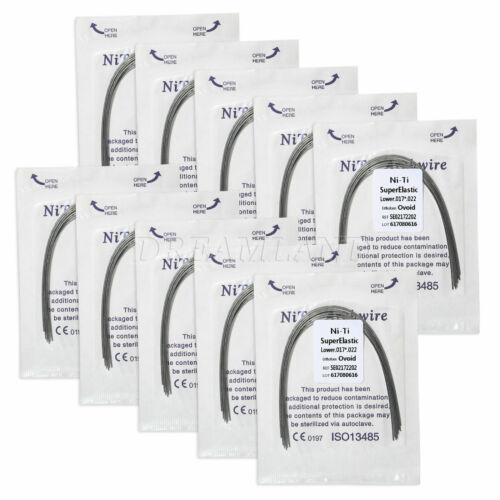 10 Packs Orthodontic Dental Super Elastic Niti Ovoid/Oval Arch Wires Rectangular - Picture 35 of 83