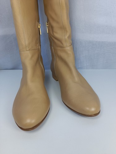 Le SILLA Over The Knee Boots Beige Color Round Toe Flat Size 40 1/2 - Picture 13 of 24