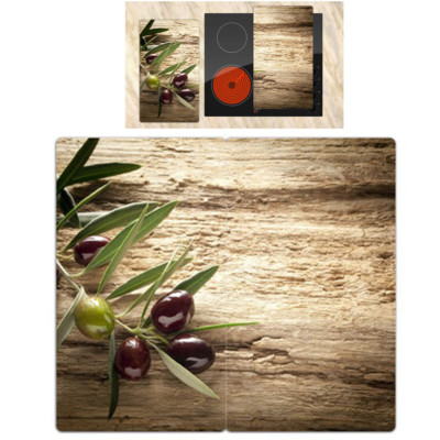 CTC-Trade | Piastre di copertura per fornelli, Coprifuoco Piano Cottura, 80 x 52 cm, in vetroceramica