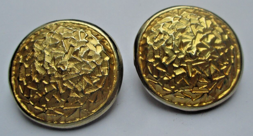 Boucles D'oreilles Clips Argent Gravées - Vintage - État Impeccable - Rare