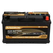 Platinum AGM Battery BCI Group Size 49 160RC 900CCA H8 Automotive Car Battery