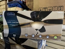 Harbor Breeze Lake Canton 52” Flush Mount Ceiling  Fan 1295734 Bronze Finish NEW