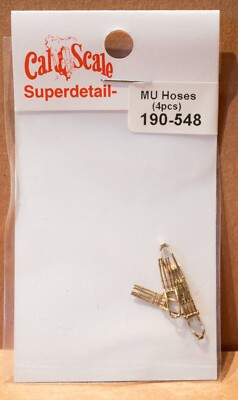 Cal-Scale #548 4-Line MU Cables -- Unpainted Brass Castings 2 Pair