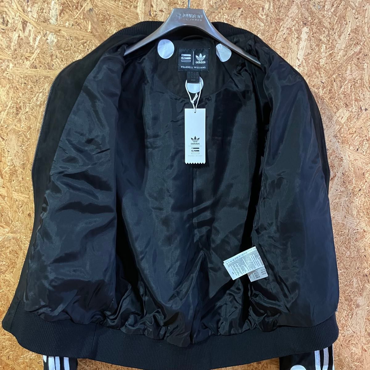 adidas PHARRELL WILLIAMS Leather Track Jacket M adidas PHARRELL WILLIAMS Leather Track Jacket M