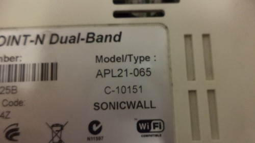 SonicWALL APL21-065 Sonicpoint N Dual Band Wireless Access Point & PoE Injektor - Bild 2 von 2