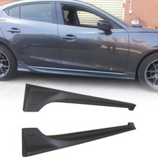 Fit For Mazda 3 Hatchback 2014-2019 Matte Black Side Skirt Extension Lip Spoiler