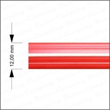 30 Meter am Stück - rot-weiß 12mm - Leisten...
