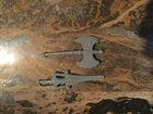 Vintage He-Man Grey Sword & Axe 1980s Gray Masters Of The Universe Weapons EC