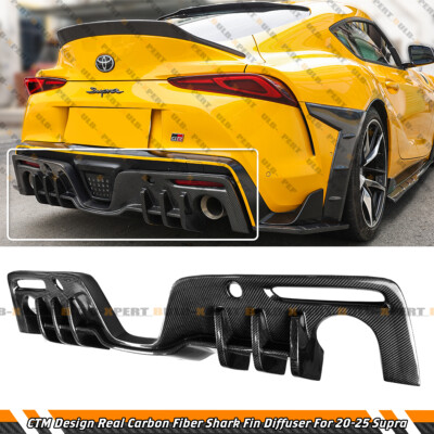 For 20-26 Supra A90 A91 MK5 CTM Design Carbon Fiber Rear Bumper Diffuser Valance