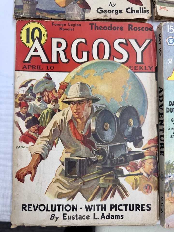 Lot 4 Pulp Magazines ARGOSY ADVENTURE DETECTIVE SHORT STORIES - Image 3 of 4