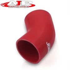 3" 45 Degree Elbow Silicone Turbo Intercooler Air Intake Pipe Hose Coupler Red