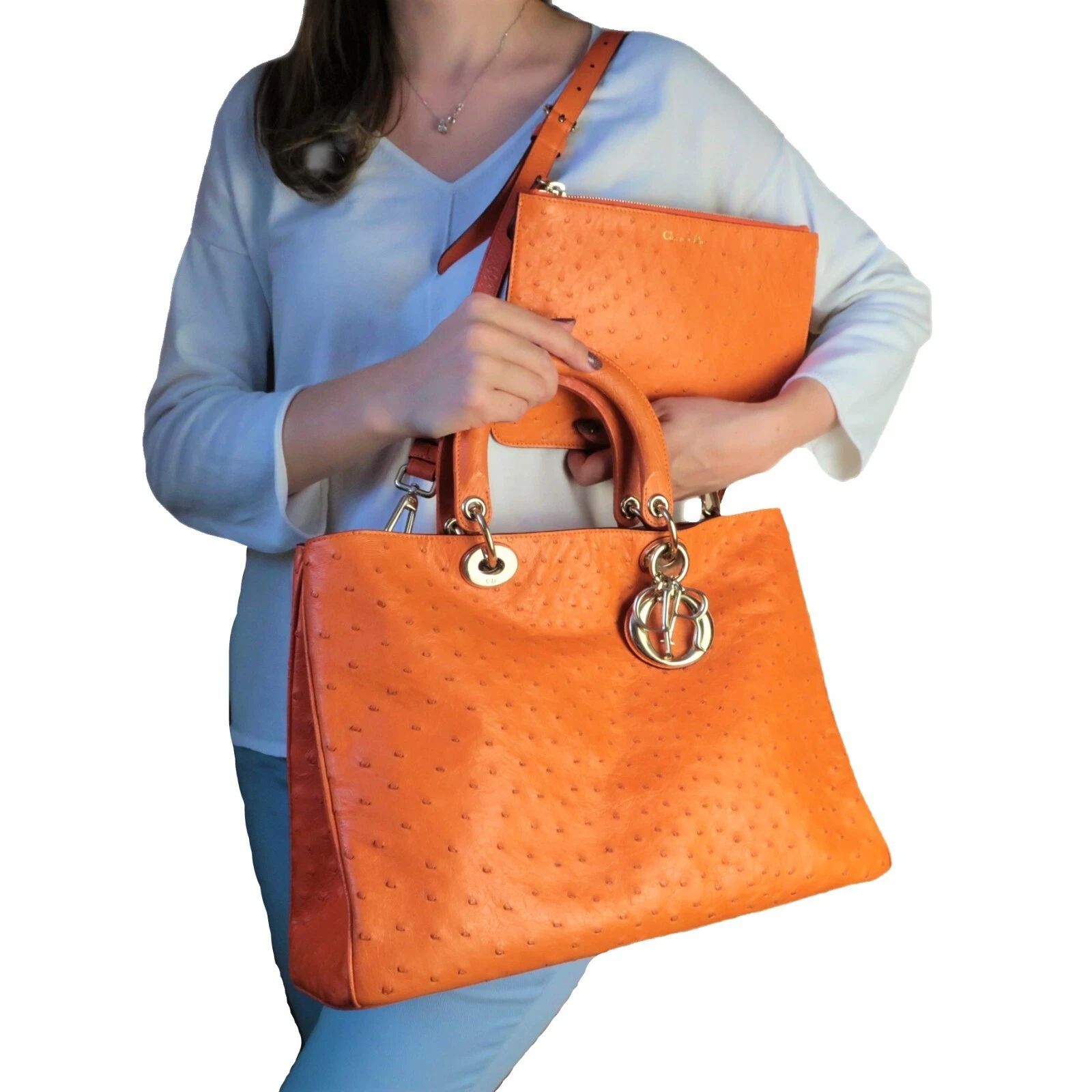 Sac Christian Dior Autruche Diorissimo