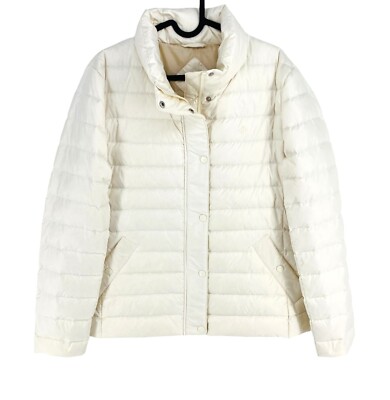 GANT White The Light Down Coat Jacket Size M