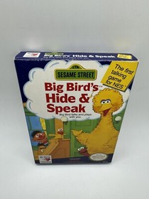 Sesame Street: Big Bird's Hide & Speak Nintendo NES COMPLETE CIB Great Shape!