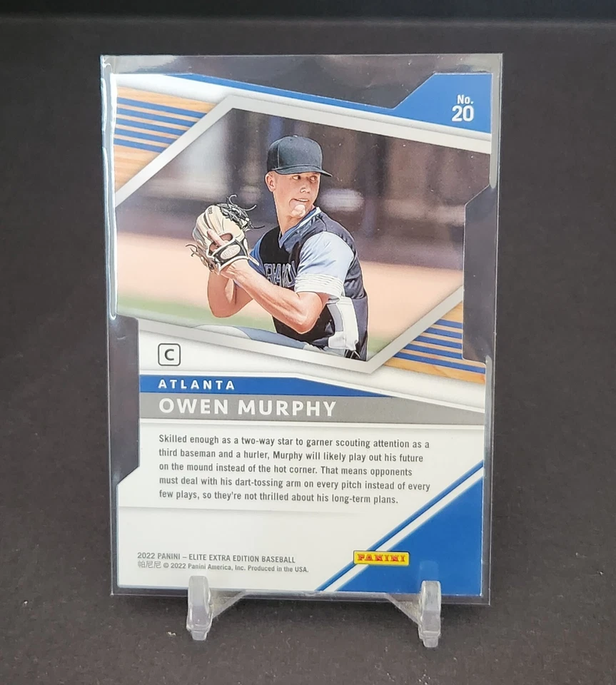 Owen Murphy 2022 Elite Extra Edition Prime Numbers #20 Red Die-Cut - /189 - Image 2 of 3