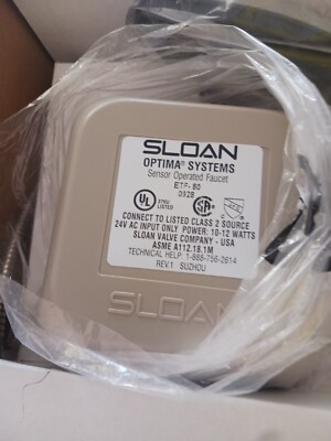 Sloan Optima Faucet ETF80 electronic sensor faucets