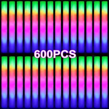 50-1000Pcs Light up Foam Sticks Flashing LED Glow Sticks Wedding Party Bulk Sale