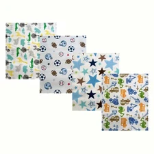 Baby Boy Swaddle Blanket Gift Set Flannel Receiving Blankets Sport Safari Trucks