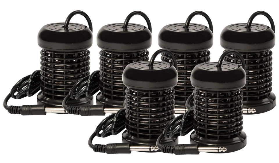 CHI-ENTERPRISE 6x Elektrode Spule mit 6,3mm für Ion Cleanser, Royal Spa u.a. Geräte, schwarz