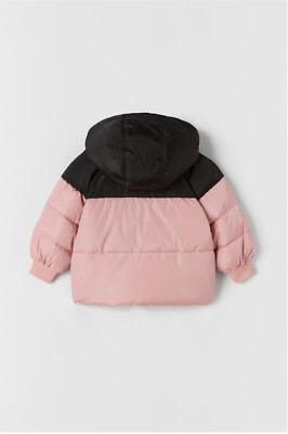 ZARA NWT Colour block contrast puffer coat size 18-24 months