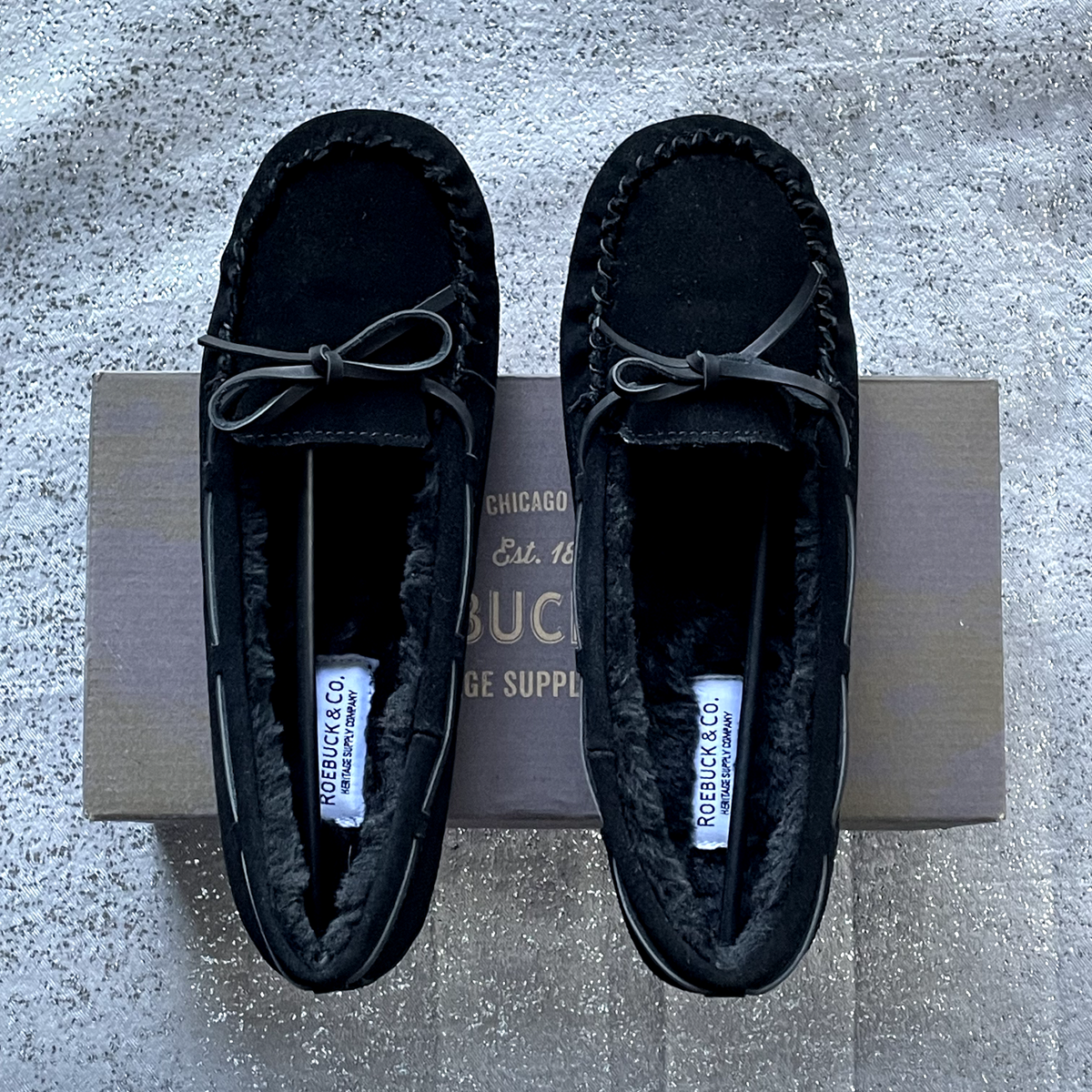 New in Box Roebuck Women Black Moxi Style Loafer Shoes Size