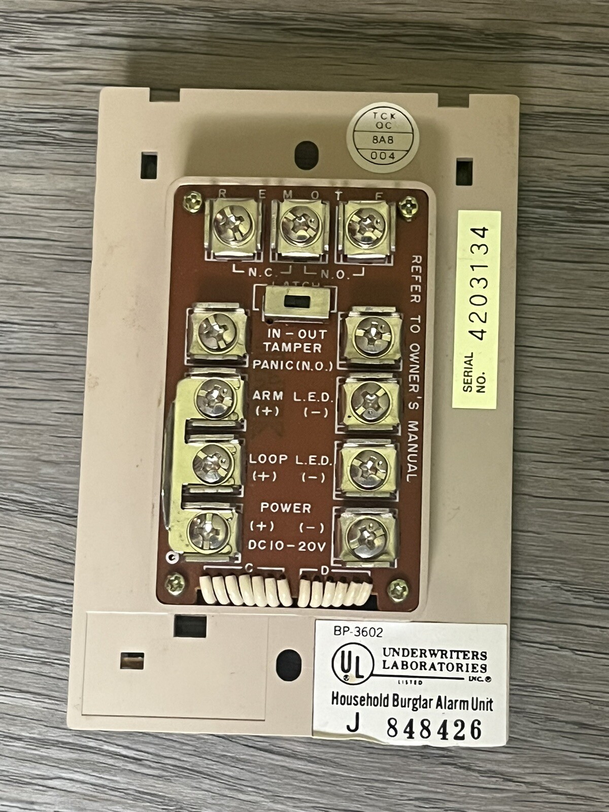 Safe House Radio Shack Digital Key Switch Alarm Keypad 49535 New no