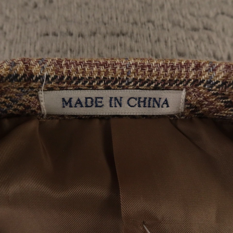 Chaqueta Tweed M MT Marrón Príncipe de Gales Cuadros Glen Seda Lana Blazer 42L Foto 3 de 4