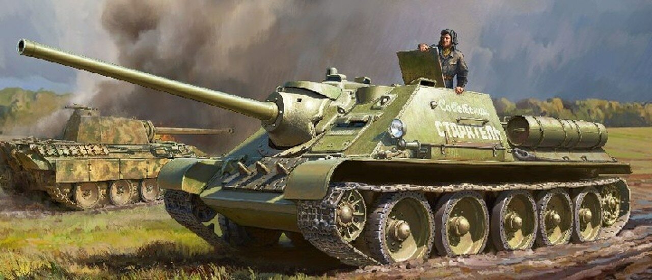 Su-85 Soviet Self Propelled Gun Tank 1:72 Plastic Model Kit ZVEZDA