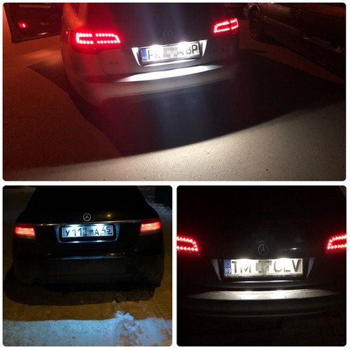 2PCS LED Kennzeichenbeleuchtung für Mercedes Benz C E CLS Klass W203 W219 W211 - Afbeelding 19 van 20