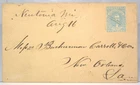 1860s CONFEDERATE CIVIL WAR COVER WITH 10 CENT CONFEDERATE STAMP CSA #2-H&L BLUE